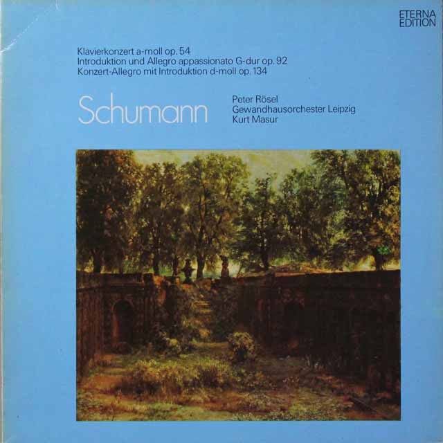 レーゼル、マズアのシューマン/ピアノ協奏曲ほか　独ETERNA　2702　LP レコード