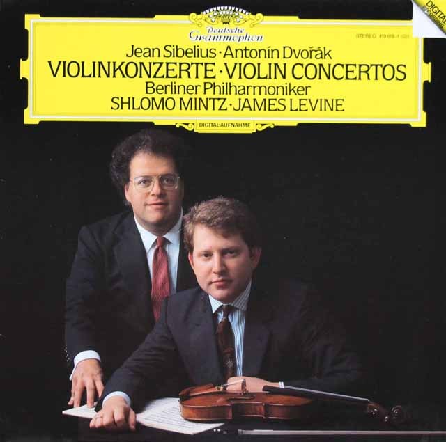 ミンツ、レヴァインのシベリウス、ドヴォルザーク/ヴァイオリン協奏曲　独DGG　3640　LP レコード