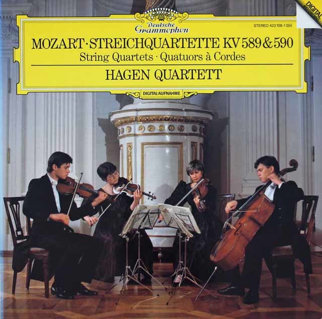 ハーゲン四重奏団のモーツァルト/弦楽四重奏曲第22、23番　独DGG　3733　LP レコード