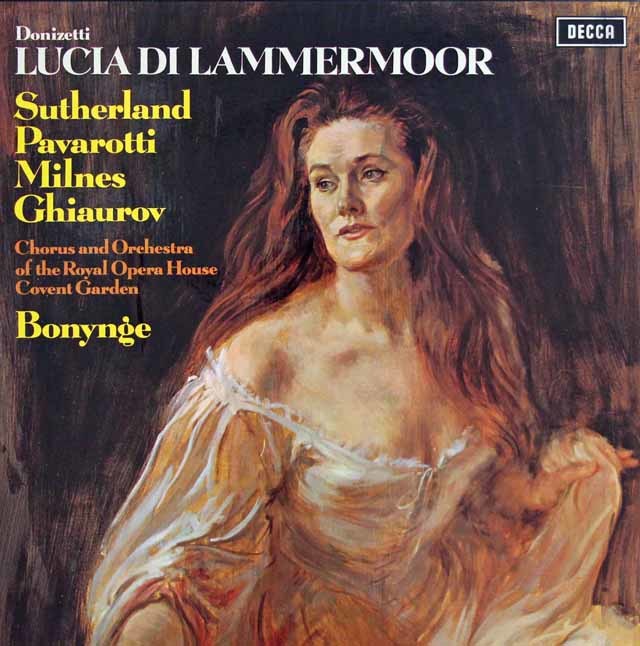 【オリジナル盤】　サザーランド、パヴァロッティのドニゼッティ/「ランメルモールのルチア」全曲　英DECCA　3499　LP レコード