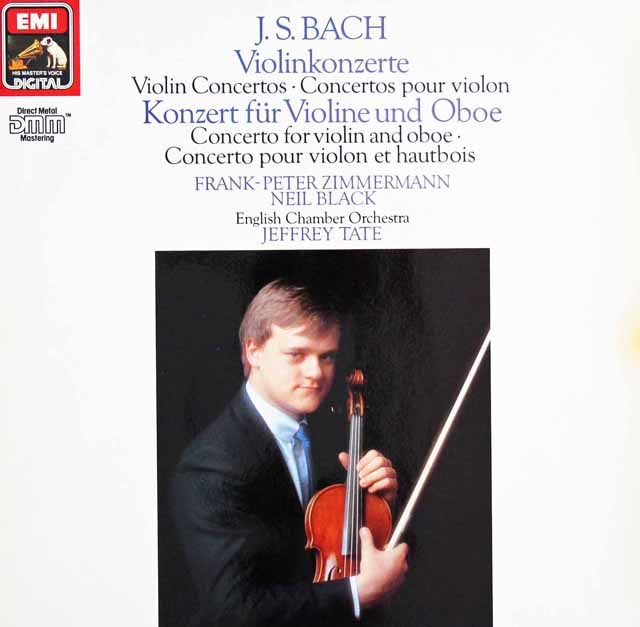 ツィンマーマン、テイトのバッハ/ヴァイオリン協奏曲ほか　独EMI　3733　LP レコード