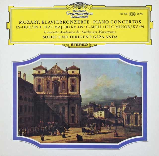 アンダのモーツァルト/ピアノ協奏曲第14&24番　独DGG　3735　LP レコード