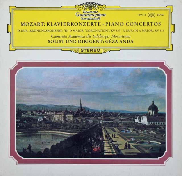 アンダのモーツァルト/ピアノ協奏曲第26番「戴冠式」、第12番　独DGG　3734　LP レコード