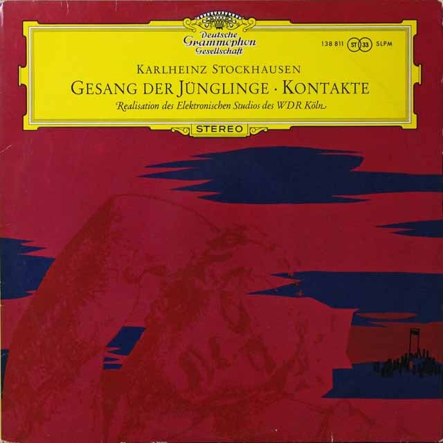 【独最初期盤】　シュトックハウゼン/少年の歌、コンタクテ　独DGG　3704　LP レコード