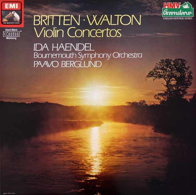 イダ・ヘンデル、ベルグルンドのブリテンー、ウォルトン/ヴァイオリン協奏曲集　英EMI　3715　LP レコード