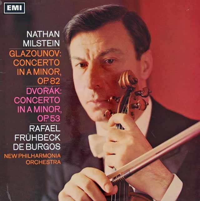 【オリジナル盤】 ミルシュタイン&ブルゴスのドヴォルザーク&グラズノフ/ヴァイオリン協奏曲集　英EMI　3019　LP レコード