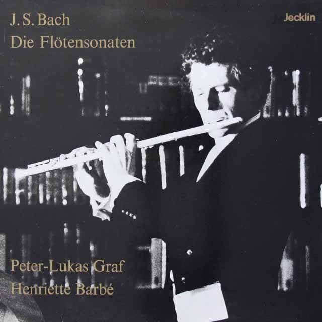 グラーフ、バルべ&コッホのバッハ/フルート・ソナタ集　スイスJecklin　3036　LP レコード