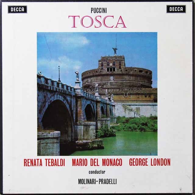 モリナーリ=プラデッリのプッチーニ/「トスカ」　英DECCA　2701　LP レコード