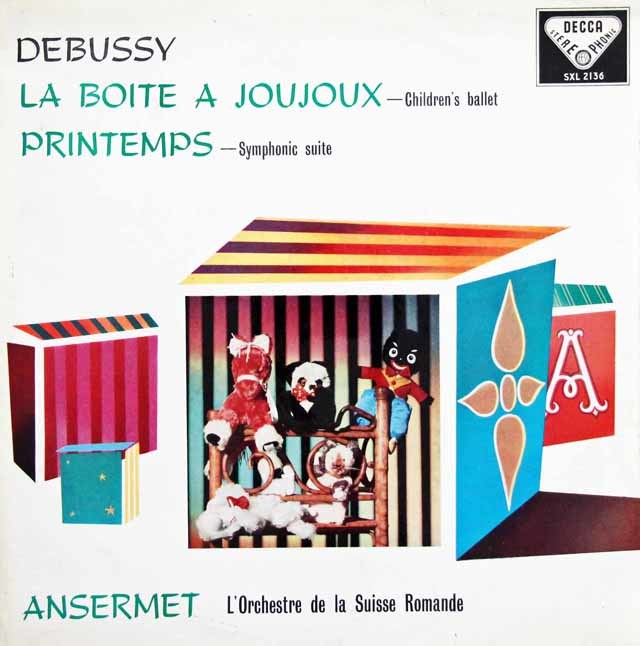 【オリジナル盤】　アンセルメのドビュッシー/「おもちゃ箱」ほか　英DECCA　3734　LP レコード