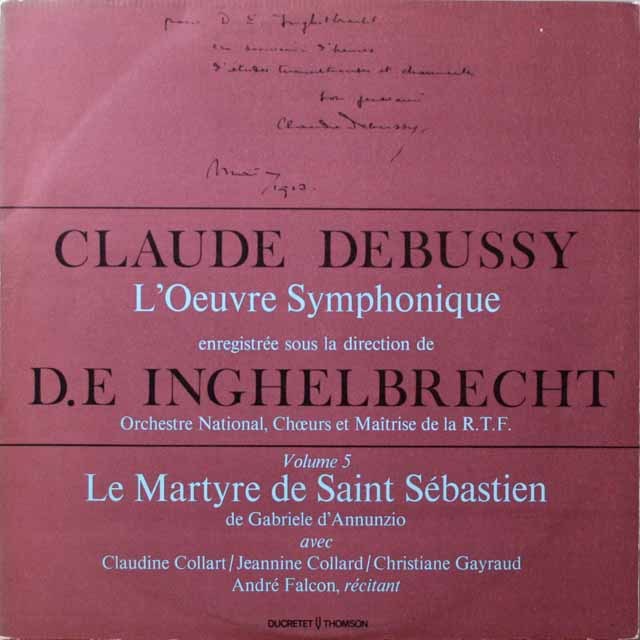 アンゲルブレシュトのドビュッシー/「聖セバスティアンの殉教」　仏DUCRETET THOMSON　2617　LP レコード