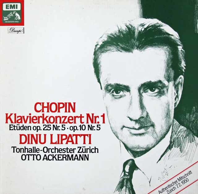 リパッティ&アッカーマンのショパン/ピアノ協奏曲第1番　独EMI　3036　LP レコード