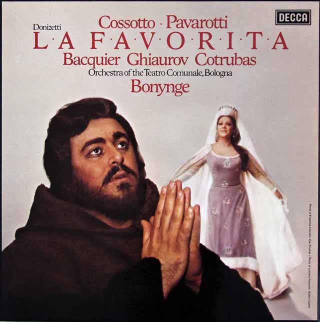 パヴァロッティのドニゼッティ/「ラ・ファヴォリータ」全曲　英DECCA　3412　LP レコード