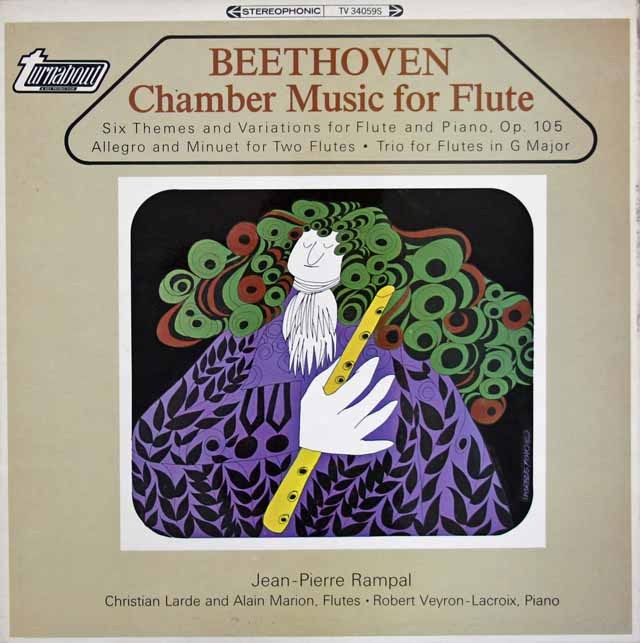 ランパルらのベートーヴェン/フルート室内楽曲集　英turnabout　3715　LP レコード