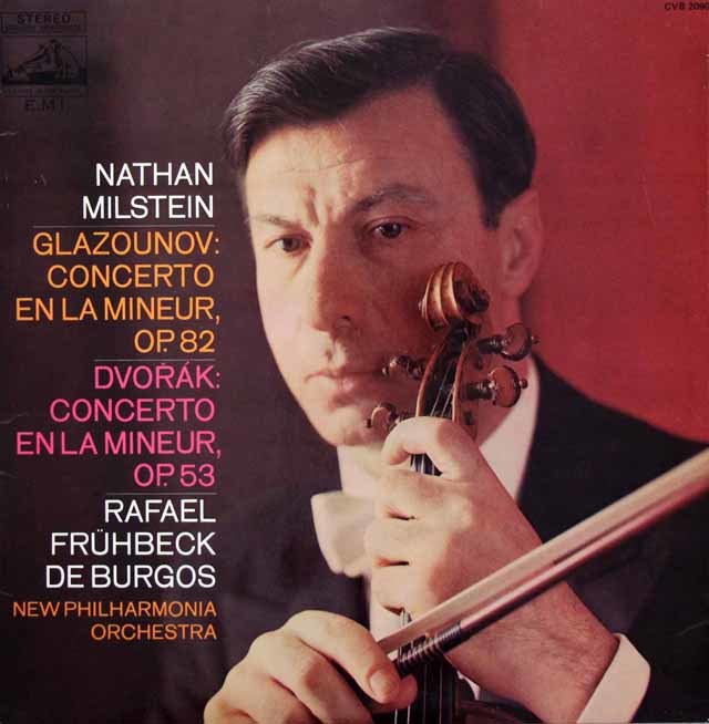 ミルシュタイン&ブルゴスのドヴォルザーク&グラズノフ/ヴァイオリン協奏曲集　仏EMI　3023　LP レコード