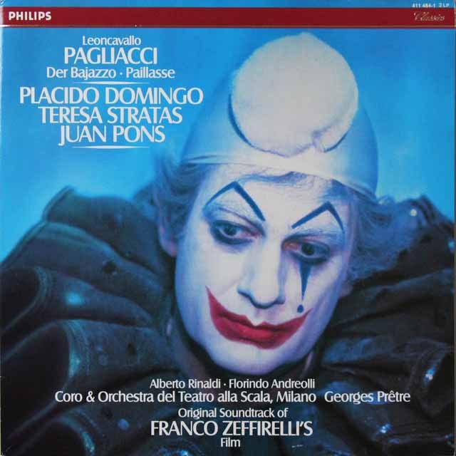 ドミンゴ、プレートルのレオンカヴァッロ/「道化師」　蘭PHILIPS　3592　LP レコード