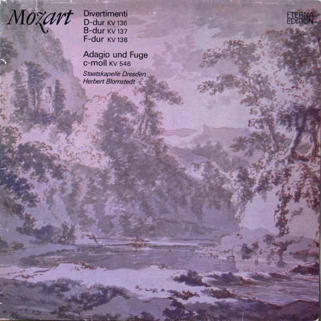 ブロムシュテットのモーツァルト/ディヴェルティメント集　独ETERNA  2705　LP レコード