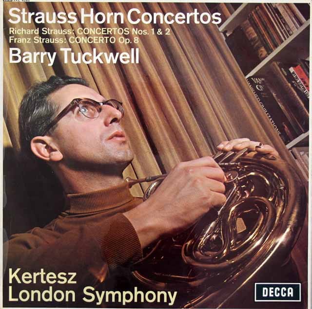 タックウェル、ケルテスのR.シュトラウス/ホルン協奏曲集　英DECCA　3715　LP レコード