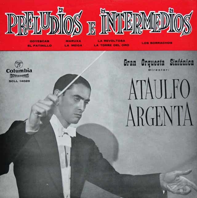 アルヘンタの前奏曲と間奏曲集　スペインColumbia　3035　LP レコード