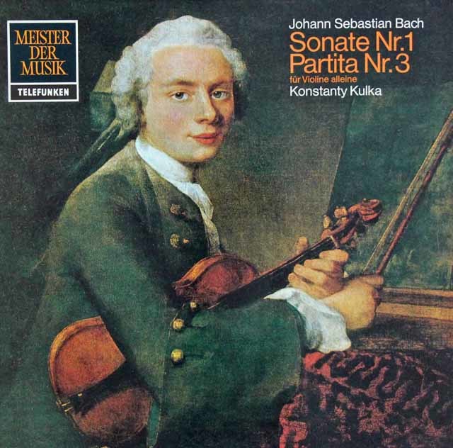 クルカのバッハ/無伴奏ソナタ第1番、パルティータ第3番　独TELEFUNKEN　3735　LP レコード
