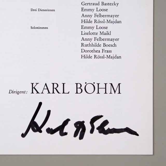 LP レコード 直筆サイン入り ベームのR.シュトラウス/「影のない女  