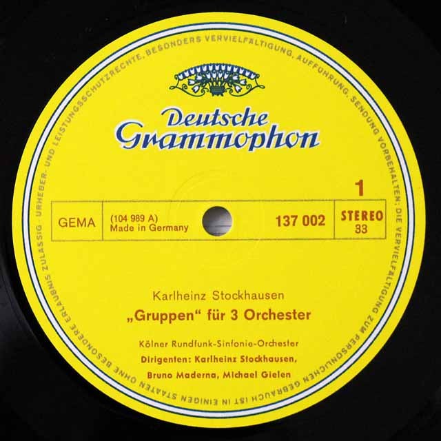 LP レコード シュトックハウゼン/3つのオーケストラのための