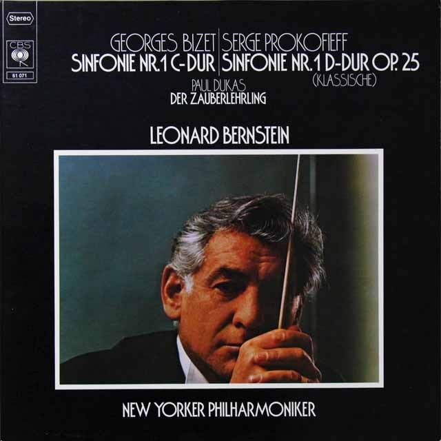 バーンスタインのビゼー＆プロコフィエフ/交響曲第1番　独CBS  2703　LP レコード