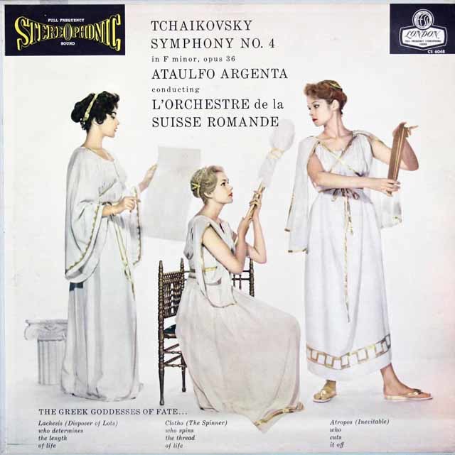 【ブルー・バック・ジャケット】　アルヘンタのチャイコフスキー/交響曲第4番　英LONDON　3025　LP レコード