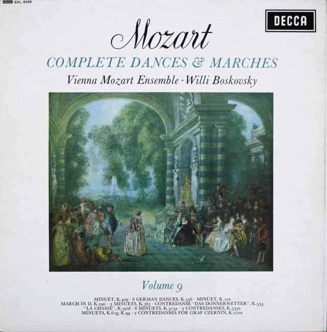 ボスコフスキーの「モーツァルト/舞曲と行進曲全集」（9）　英DECCA　3801　LP レコード