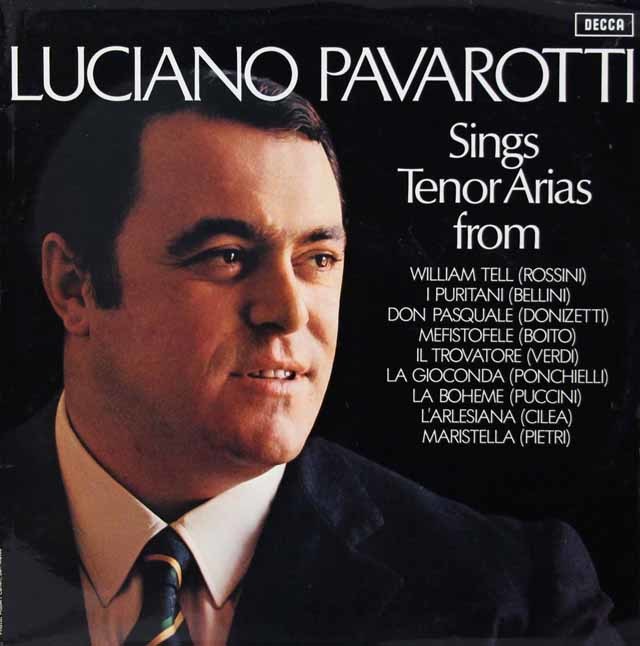 【オリジナル盤/直筆サイン入り】　パヴァロッティのテノール・オペラ・アリア集　英DECCA　3025　LP レコード