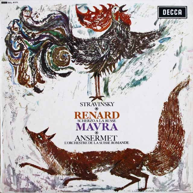 アンセルメのストラヴィンスキー/「きつね」、「マヴラ」ほか　英DECCA　3699　LP レコード