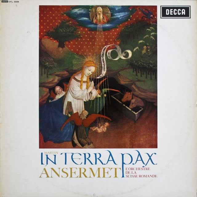 【オリジナル盤】　アンセルメのマルタン/「地には平和を」　英DECCA　3699　LP レコード