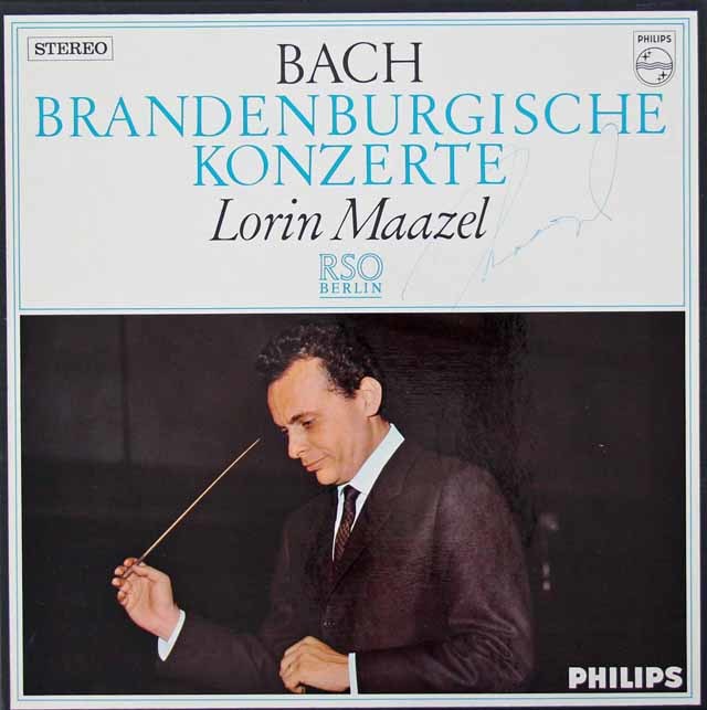 LP レコード 直筆サイン入り マゼールのバッハ/ブランデンブルク協奏曲