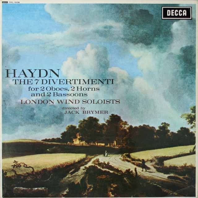 【オリジナル盤】ブライマー、ロンドン管楽ソロイスツのハイドン/ディヴェルティメント集　英DECCA　3798　LP レコード