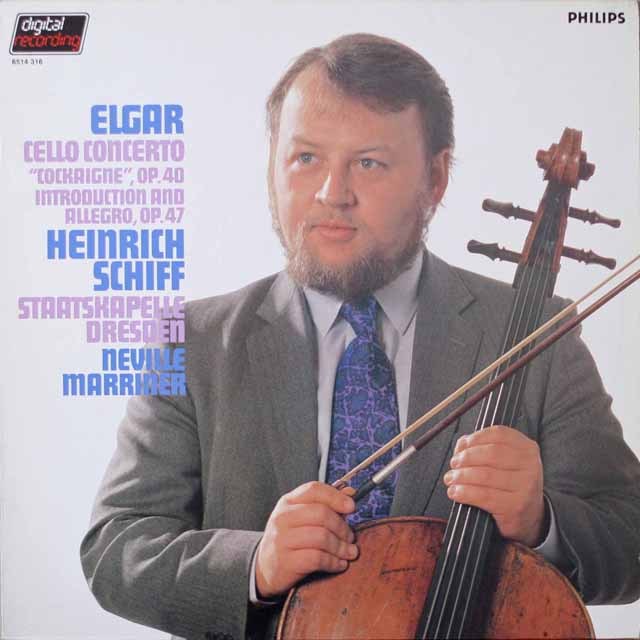 シフ、マリナーのエルガー/チェロ協奏曲ホ短調ほか　蘭PHILIPS　3336　LP レコード