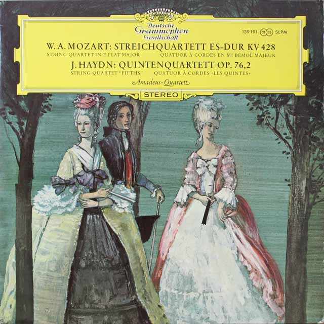 アマデウス四重奏団のハイドン/弦楽四重奏曲第76番「五度」ほか　独DGG　3798　LP レコード