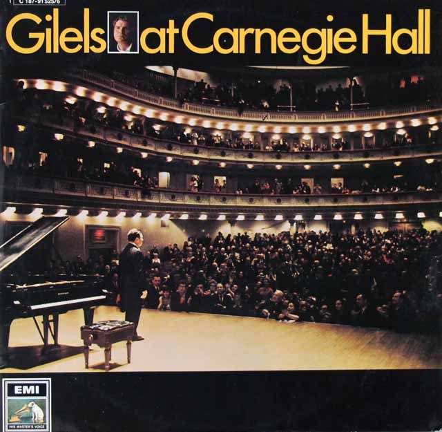 ギレリスのカーネギーホールコンサート　独EMI　3620　LP レコード