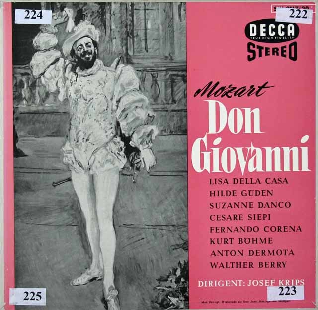 【特 価】　クリップスのモーツァルト/「ドン・ジョヴァンニ」 　独DECCA　3635　LP レコード