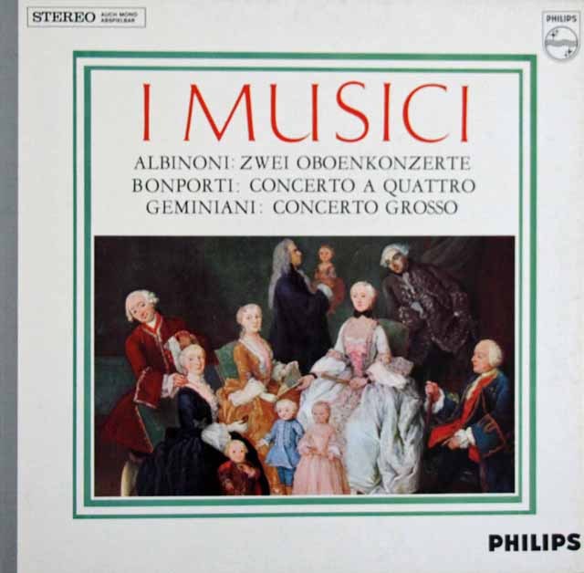 イ・ムジチのアルビノーニ/オーボエ協奏曲ハ長調ほか　蘭PHILIPS　2916　LP レコード