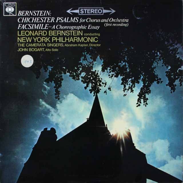 バーンスタインの自作自演/合唱曲「チチェスター詩篇」ほか  英CBS  2639　LP レコード