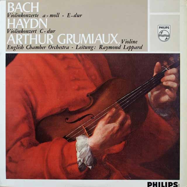 グリュミオー、レッパードのバッハ、ハイドン/ヴァイオリン協奏曲集　蘭PHILIPS　3899　LP レコード
