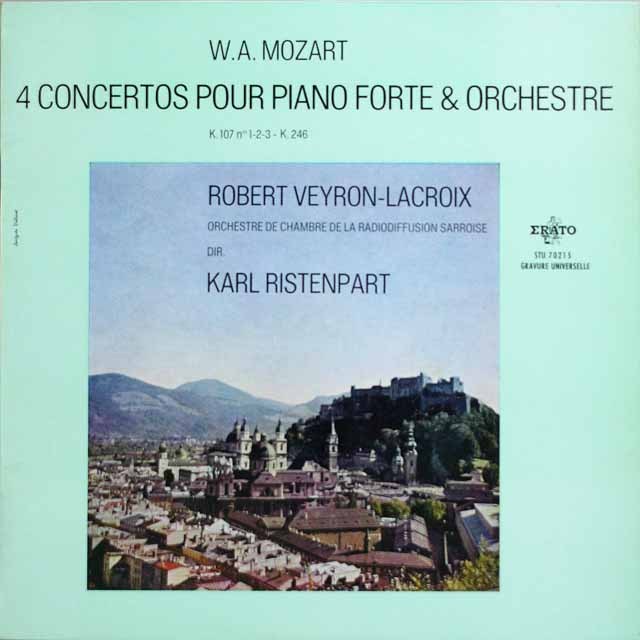 ラクロワ、リステンパルトのモーツァルト/ピアノ協奏曲　仏ERATO　3899　LP レコード