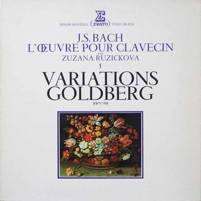 ルージチコヴァーのバッハ/ゴルトベルク変奏曲  仏ERATO  2642　LP レコード