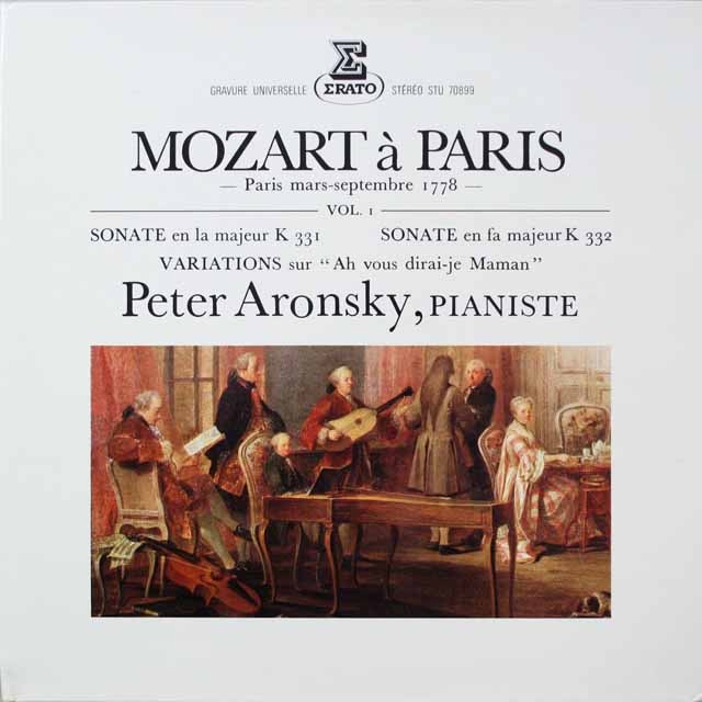 アロノスキーのモーツァルト/ピアノソナタ第11、12番ほか　仏ERATO　3899　LP レコード