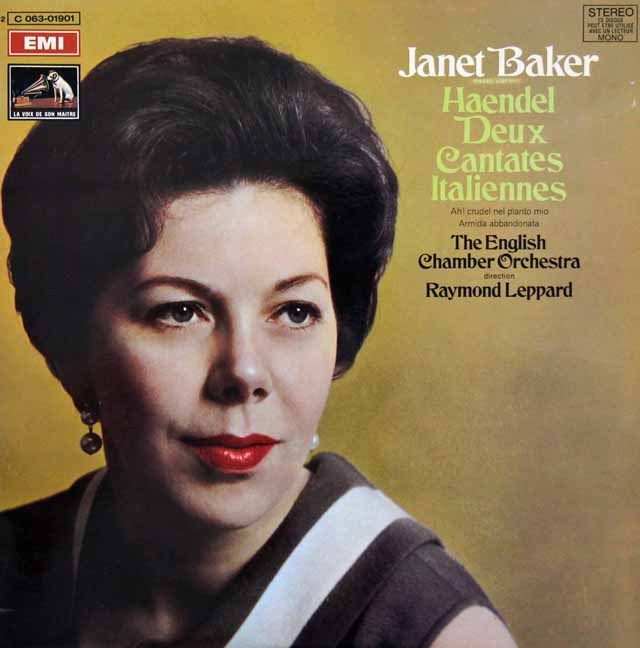 ベイカーのヘンデル/イタリアン・カンタータ集　仏EMI　3533　LPレコード