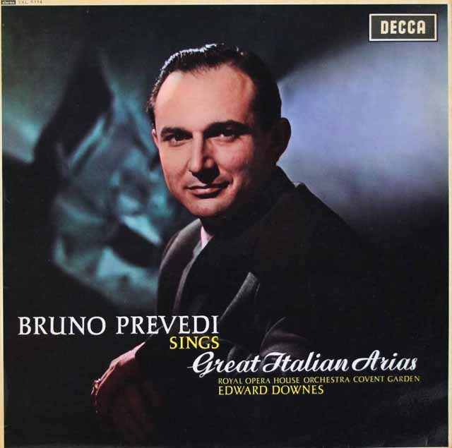 【オリジナル盤】　プレヴェディのグレート・イタリアン・アリア集　英DECCA　3620　LP レコード