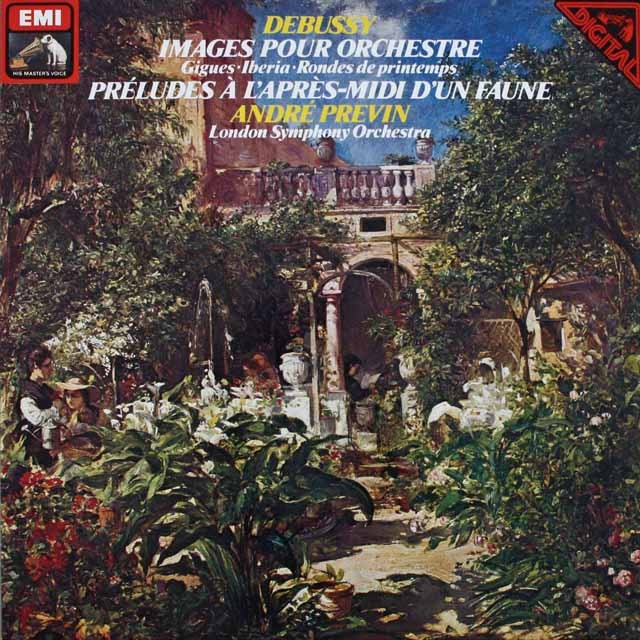 プレヴィンのドビュッシー/管弦楽のための映像、牧神の午後への前奏曲　独EMI　3804　LP レコード