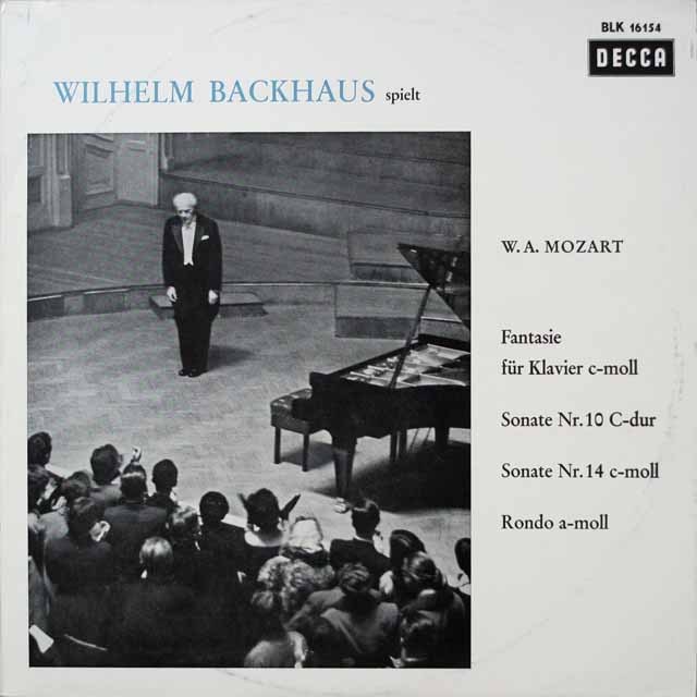 バックハウスのモーツァルト/ピアノソナタ第10＆14番ほか　独DECCA  2644　LP レコード