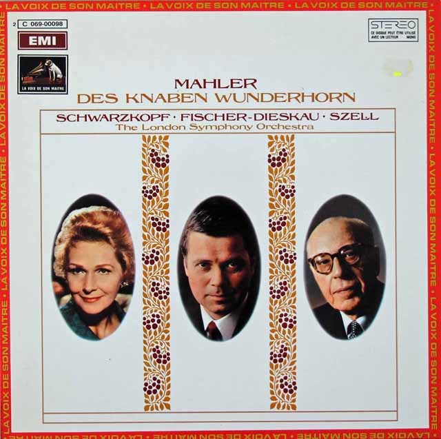 セルのマーラー/「子どもの不思議な角笛」　仏EMI　3029　LP レコード