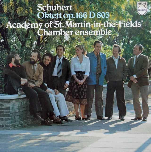 アカデミー室内管弦楽団のメンバーによるシューベルト/八重奏曲 ヘ長調　蘭PHILIPS　3732　LP レコード