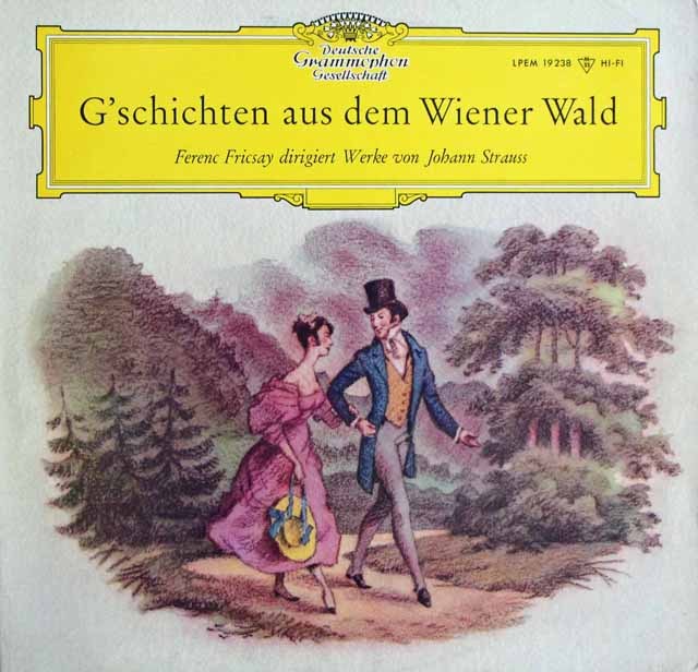 【モノラル/オリジナル盤】　フリッチャイのJ.シュトラウス/ワルツ集　独DGG　2995　LP レコード